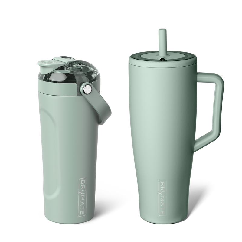 Shake + Glow Bundle | Sage | 40oz/25oz - Roadtrip First-Choice