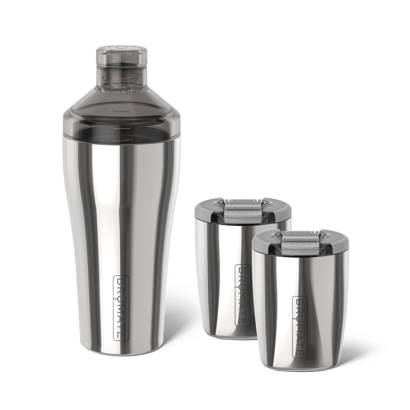 Cocktail Shaker + Rocks Bundle | Polished Stainless | 22/12oz - Morning Sip-Starter