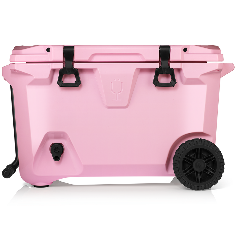 Br Tank 55-Quart Rolling Cooler | Blush - Durable Picnic