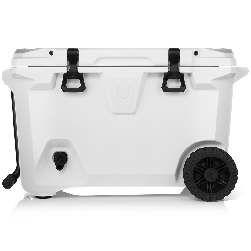 Br Tank 55-Quart Rolling Cooler | Ice White - Chilled Tailgate