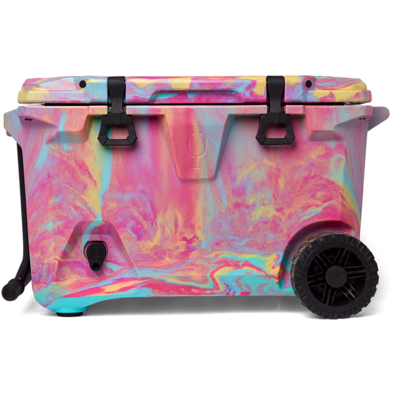 Br Tank 55-Quart Rolling Cooler | Rainbow Swirl - Essential Cooler