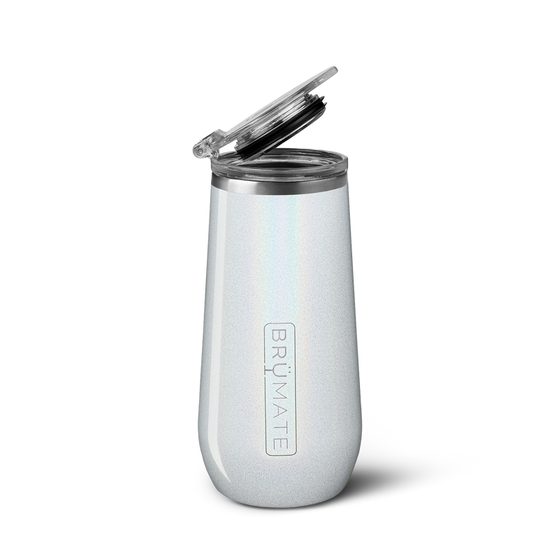 Champagne Flute | Glitter White | 12oz - Classic Drink
